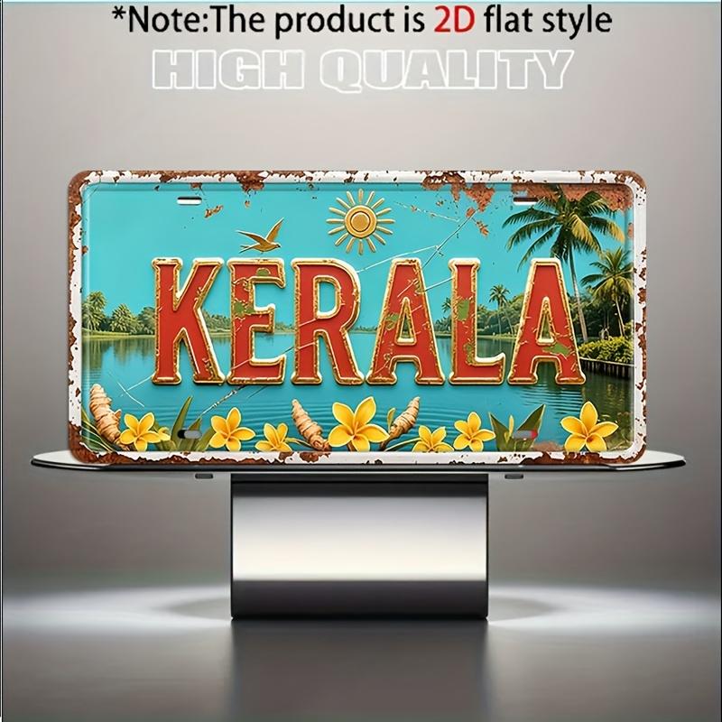 D Flat Decorative Only pc Vintage KERALA Metal Decorative Plaque and Ornament Country Style Wall Decoration Suitable