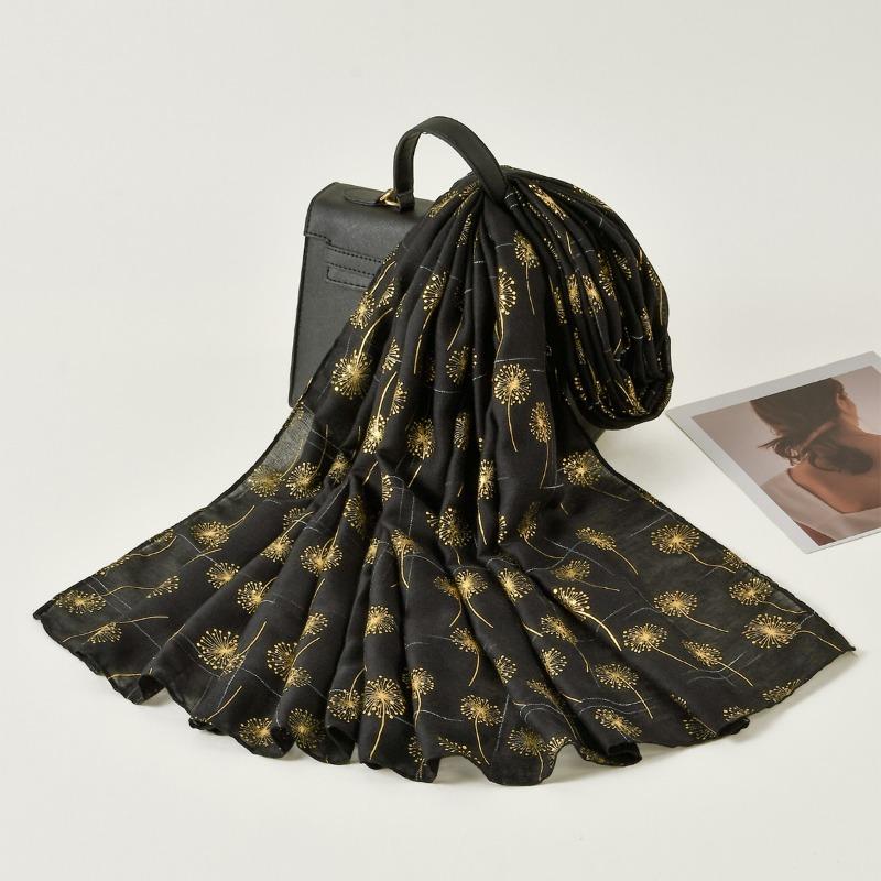 

Spring and Autumn bronzing dandelion monochrome scarf women s models go out to travel and take pictures, good-looking fashion atmosphere shawl