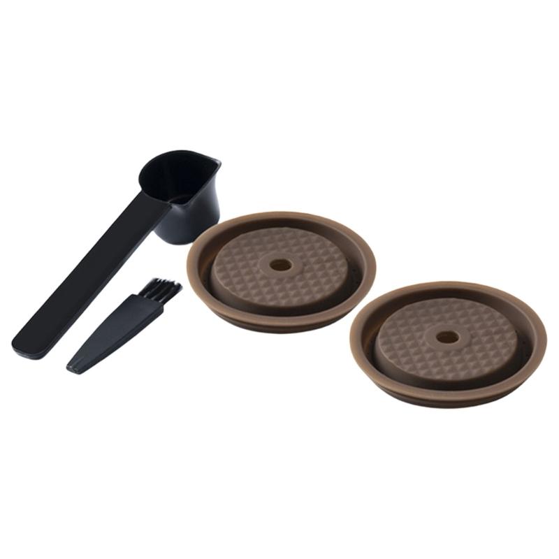 2Pcs Capsules Pods Caps Lids For Line Refilled Capsules Reusable For Reusable Silicone Pod Cover Lid Kitchen