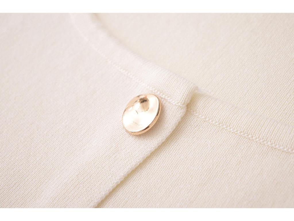 Europäischer & Amerikanischer Stil Damen Gold Doppelreihige Strickweste