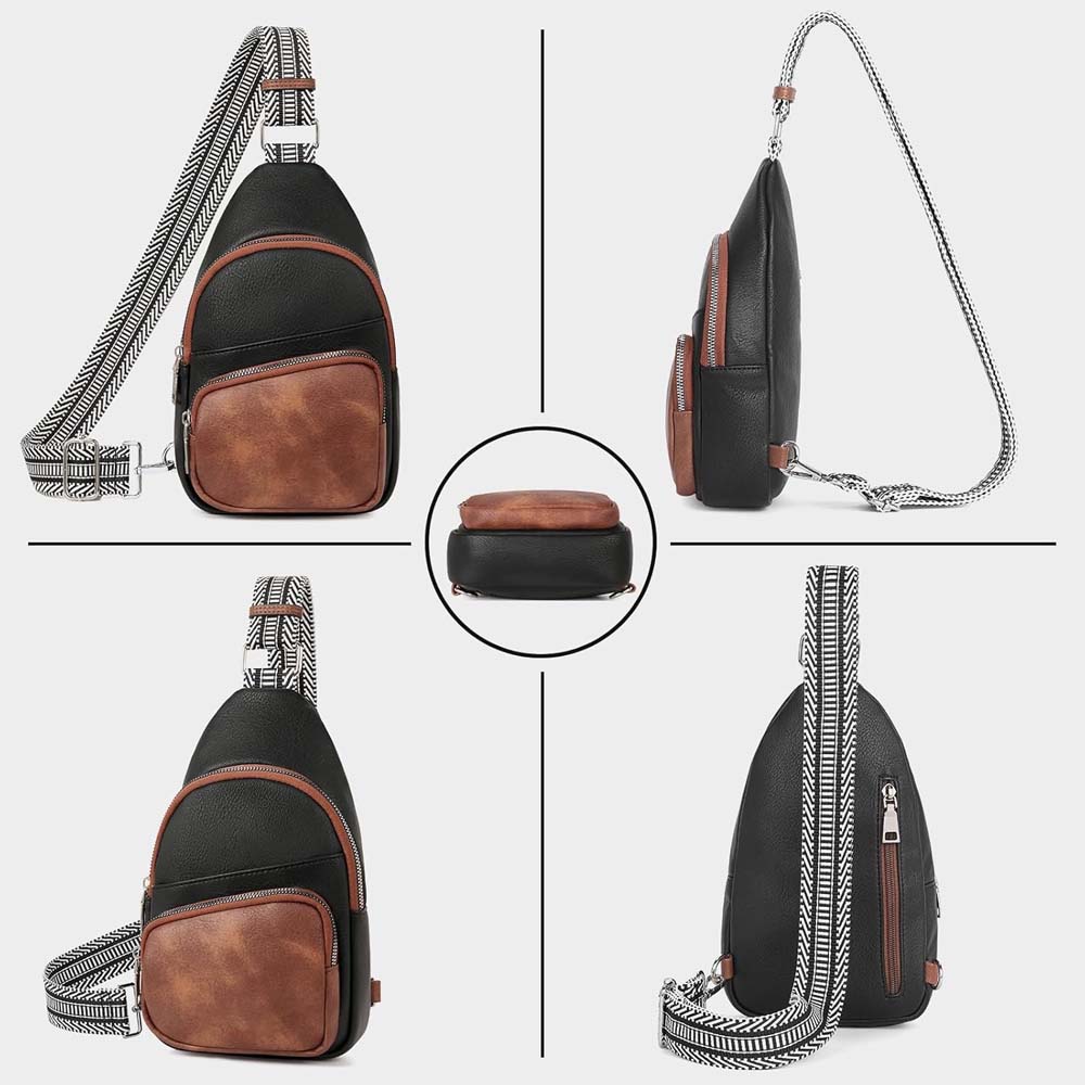 1Pc Fashion Women Sling Backpack Ladies Chest Pack Daypack Crossbody Bum Bag Shoulder Bag