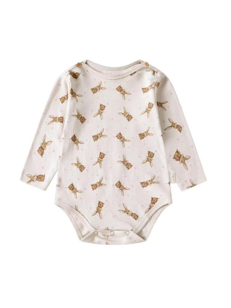 BabyClothes Unisex A-Category Cotton Infant Bodysuit Set – 3-Piece Seasonable, Cute Cartoon Pattern Diaper Cover