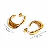 Elegant Crescent Moon Stainless Steel Earrings: Fashionable, Trendy Personalized Ear Studs with a High-End Feel.