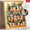 3D Perlenmalerei-Set Topfpflanzen-Design Rahmenlos DIY Perlenkunst Leinwand Freizeit Handgemachtes Bastelset für Schlafzimmer Wanddekoration