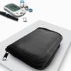 Portable Blood Glucose Meter Storage Bag Household Blood Pressure And Oxygen Meter Carrier Organizer Black Zipper Storage Bag