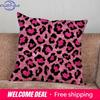 Pink Leopard Pattern Suitable For Home Bedroom Car Office Decoration Living Room Sofa Cushion Cover Pillowcase