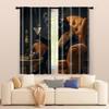 2 pcs   filtering curtains (excluding rods   non-movable   without batteries) Chic Noir Cat for use in bedrooms and living rooms