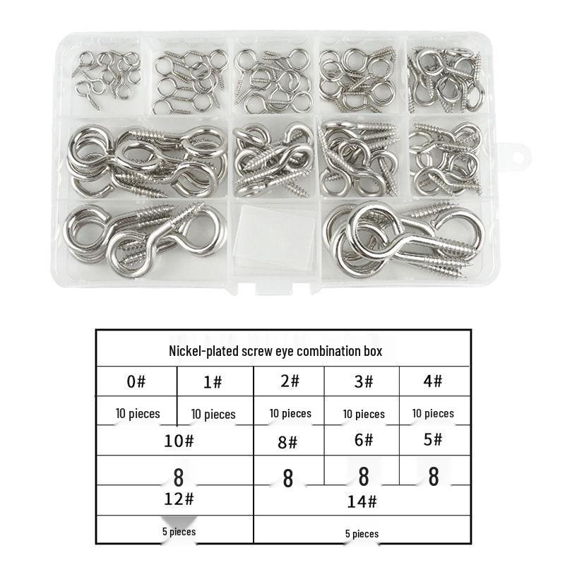 Nickel-Plated Self-Tapping Eyelet Hook Screw