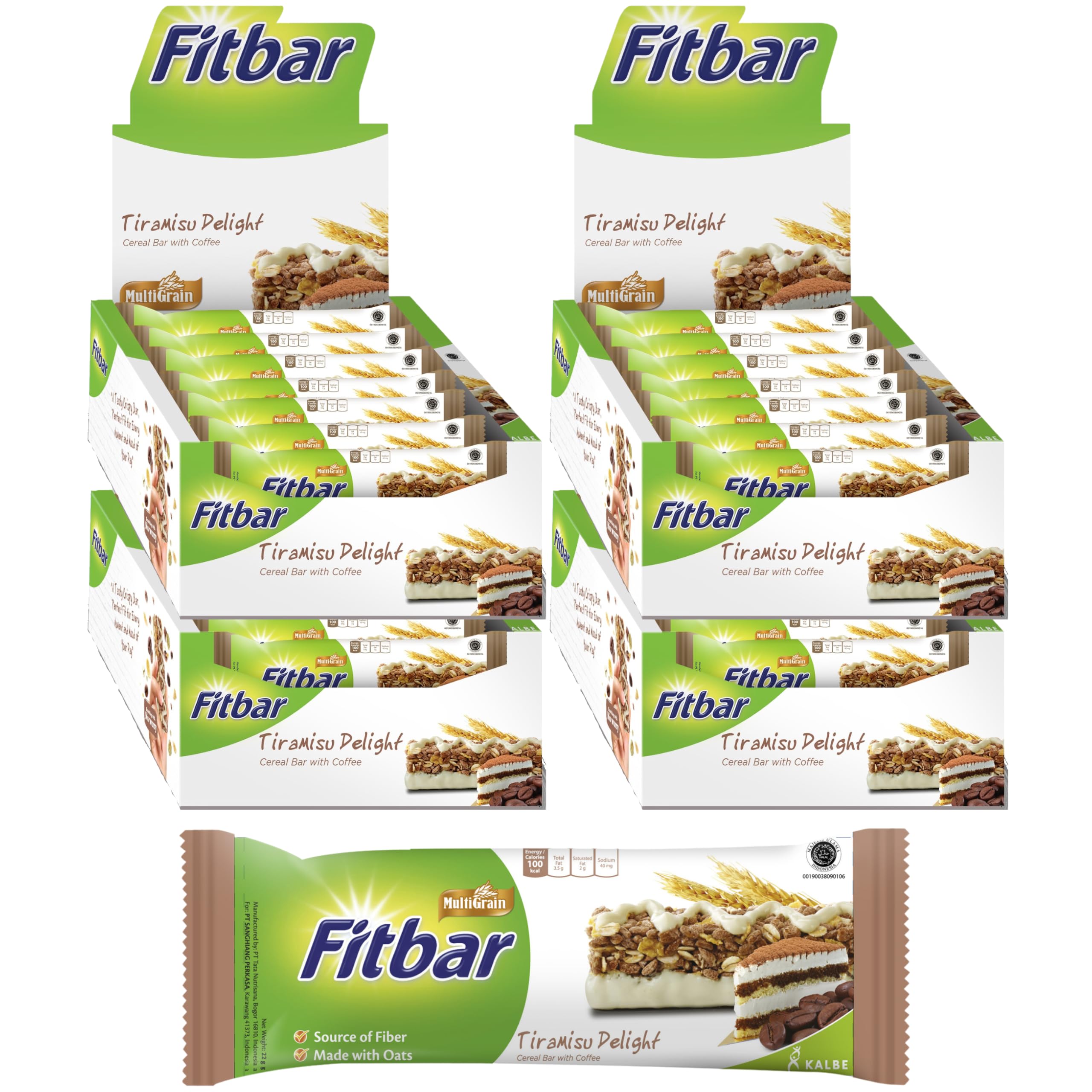 

Fitbar Tiramisu Flavor Diet Cereal Bar Granola Crunchy Texture 48 штук штук x 4 (12 коробок)