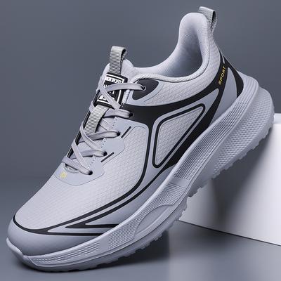 Outdoor Sports Hiking Shoes Men's Spring Black Casual Running Shoes Soft Sole Summer Breathable Travel Shoes