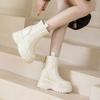 Little Princess Patent Shows Legs Long and Thin Thick Sole Inner Height Increase Cm Bilateral Zipper Women's Short
