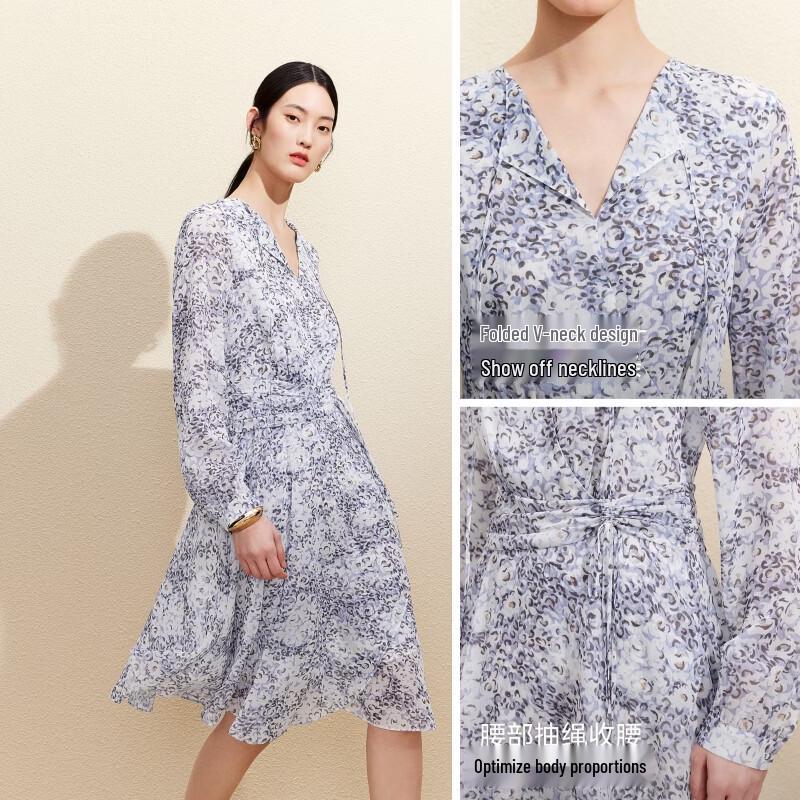VEROMODA 2026 Summer Polka Dot Print V-Neck Drawstring Midi Dress