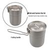Outdoor Foldable Stainless Steel Coffee Cup with Lid