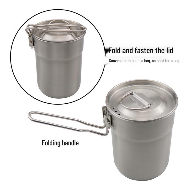 Outdoor Foldable Stainless Steel Coffee Cup with Lid