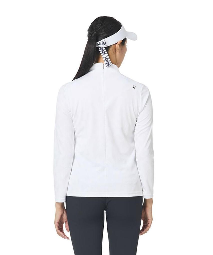 TaylorMade Graphic L/S Mock Boots, White, Size M, Women's, 24FW, UN419