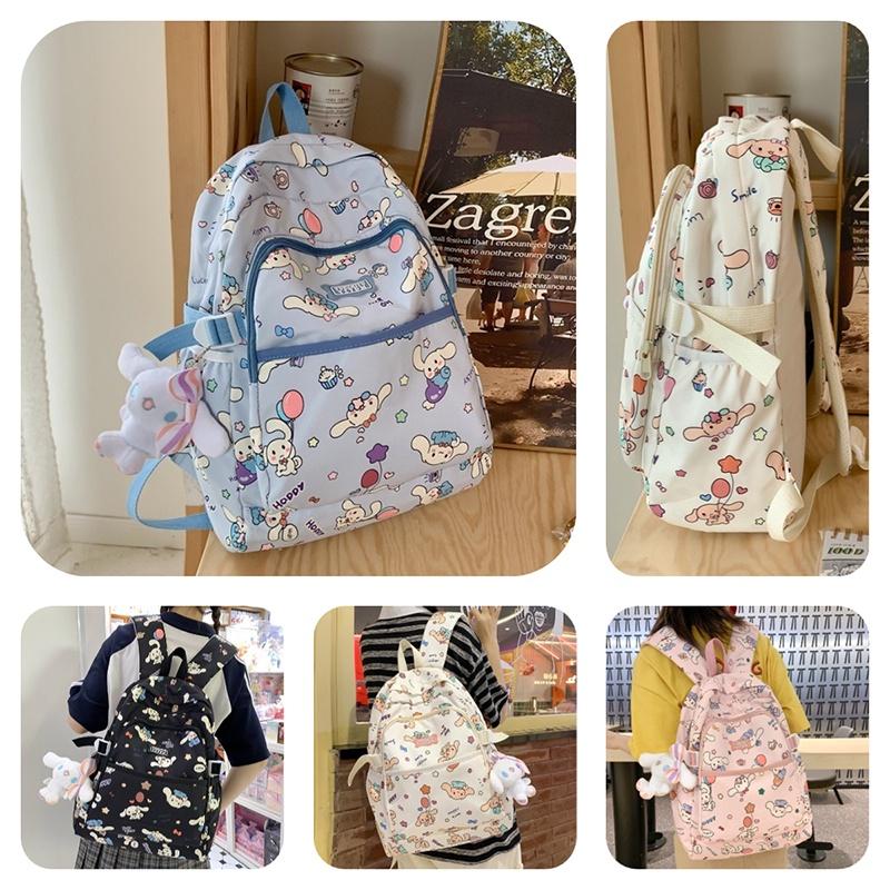 Cute Cartoon Shoulder Bag For Girls Large Capacity Waterproof Nylon Material