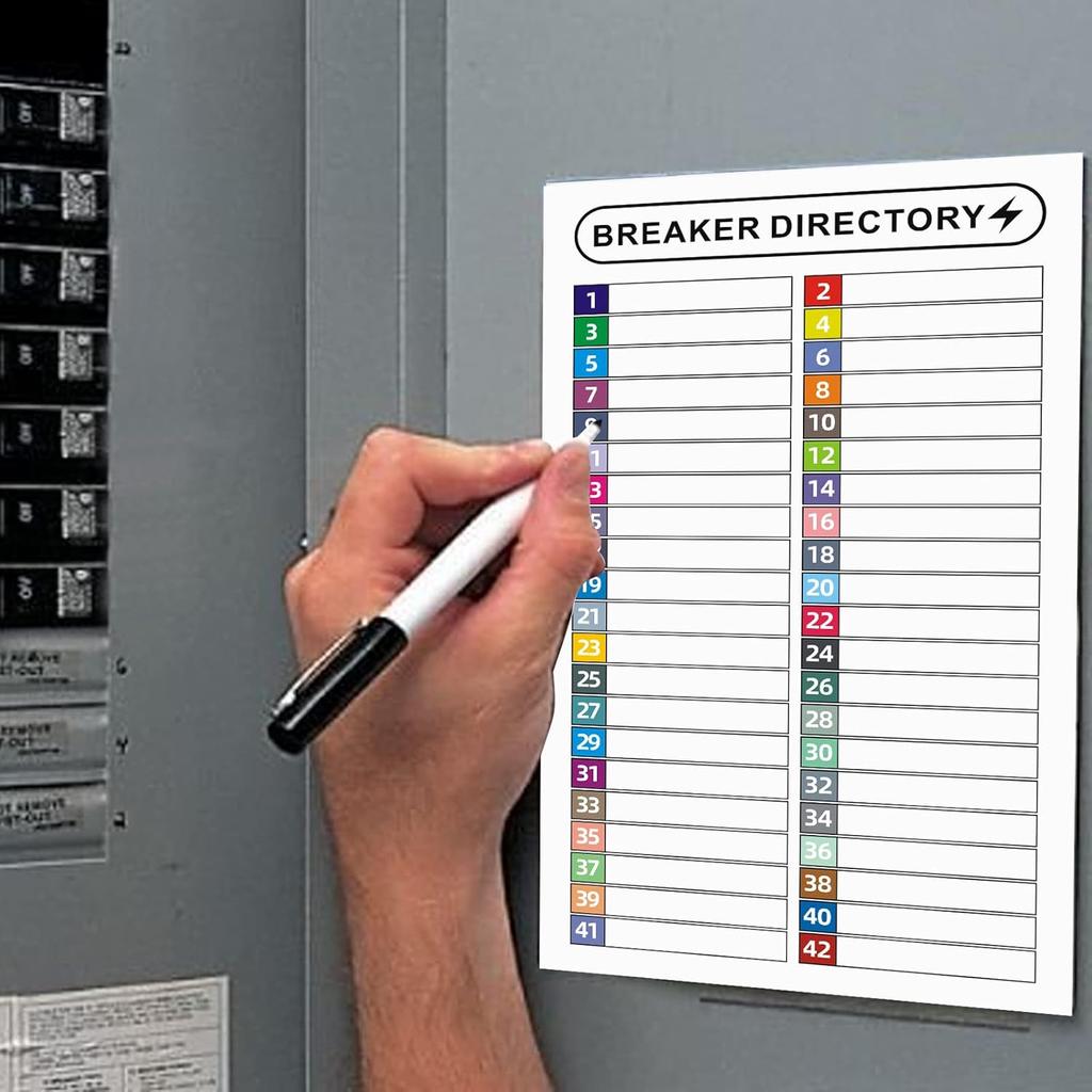 16 Sheets Breaker Panel Labels Electrical Box Sticker Numbers Breaker Panel Labels Electrical Sticker Number Catalog Load Center Adhesive Waterproof
