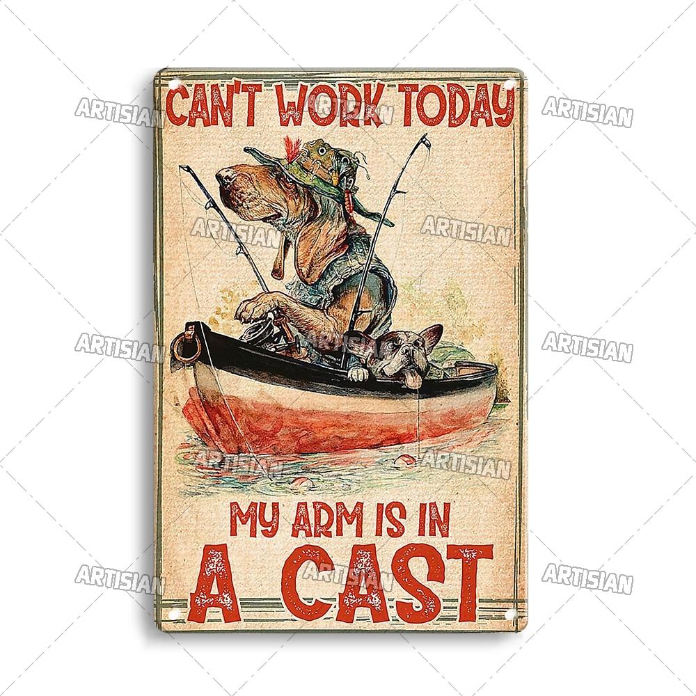 Artisian Fishing Metall-Poster, Sport, Weißblech, Köder, dekoratives Schild, Wanddekoration, Garage, Bar, Pub, Club, Hotel, Café, Küche, Zuhause