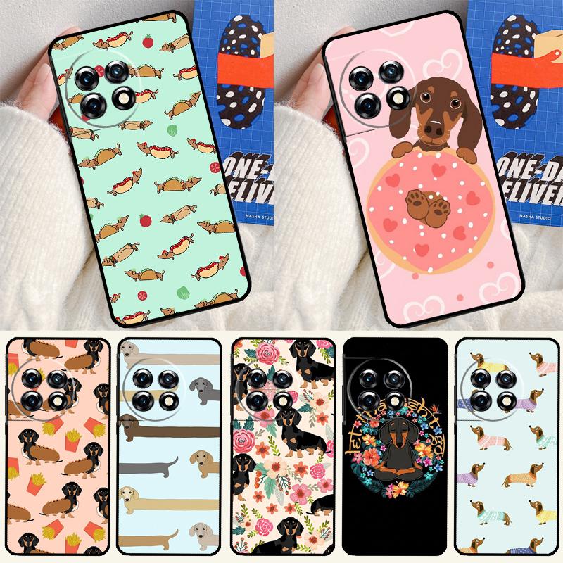Sausage Dog Love For OnePlus 13 13R 12 12R 11 9 10 Pro 8T 9RT 10T 10R N20 N30 Nord CE 2 3 4 Lite Phone Case