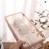 Gongfu Tea Set Storage Box with Lid - Dustproof, Stackable Shelf for Cups, Bowls, and Teapots