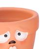 2Pcs Flowerpots Breathable Clay Texture Resin Mini Planter with 3D Relief Anthropomorphic Design Desktop Balcony Windowsill Decor