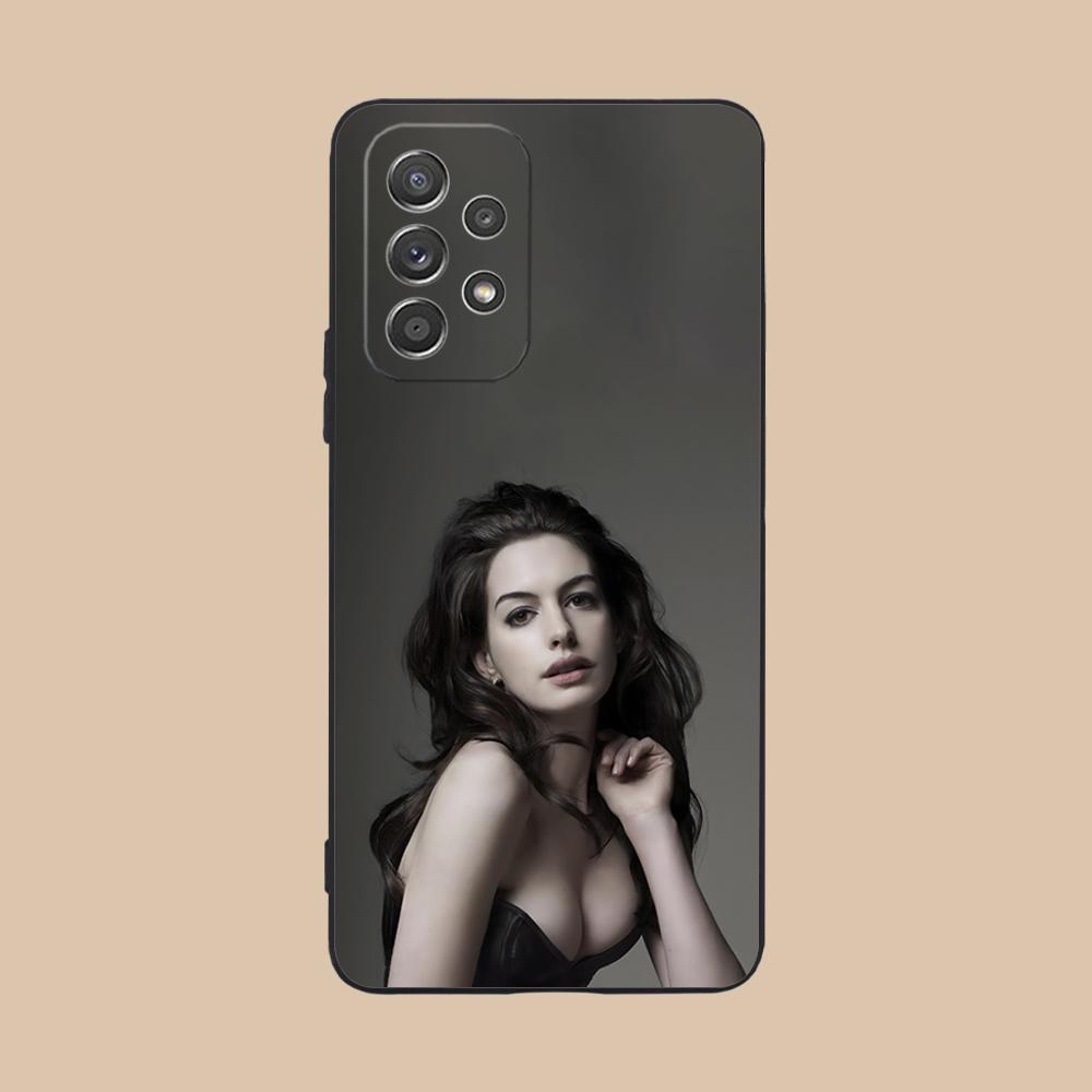 Anne Hathaway Mobile Phone Case for Samsung Galaxy M55 54 42 35 34 33 32 23 22 15 14 13 12 F55 5G Colorful Cover Cover Luxury