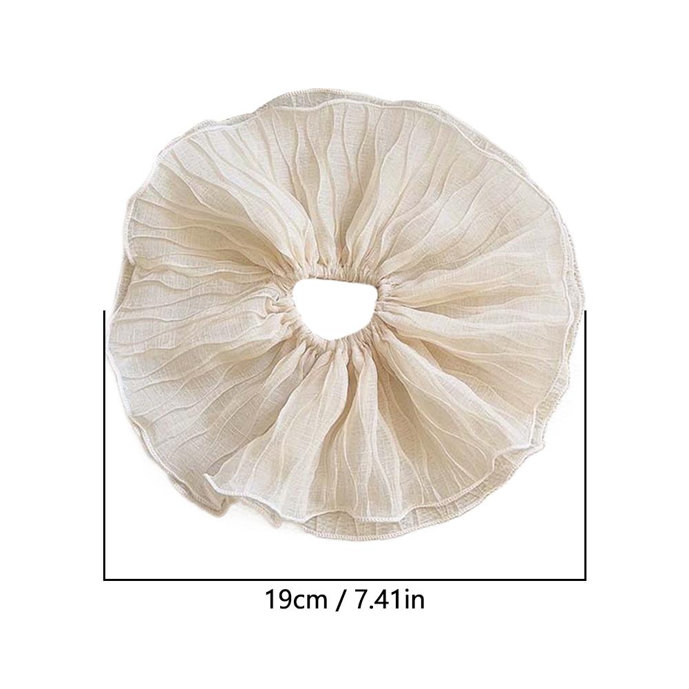 French Vintage Large Pleated Large Intestine Hair Hair Head Accessories Coiffure The Headb H3J5