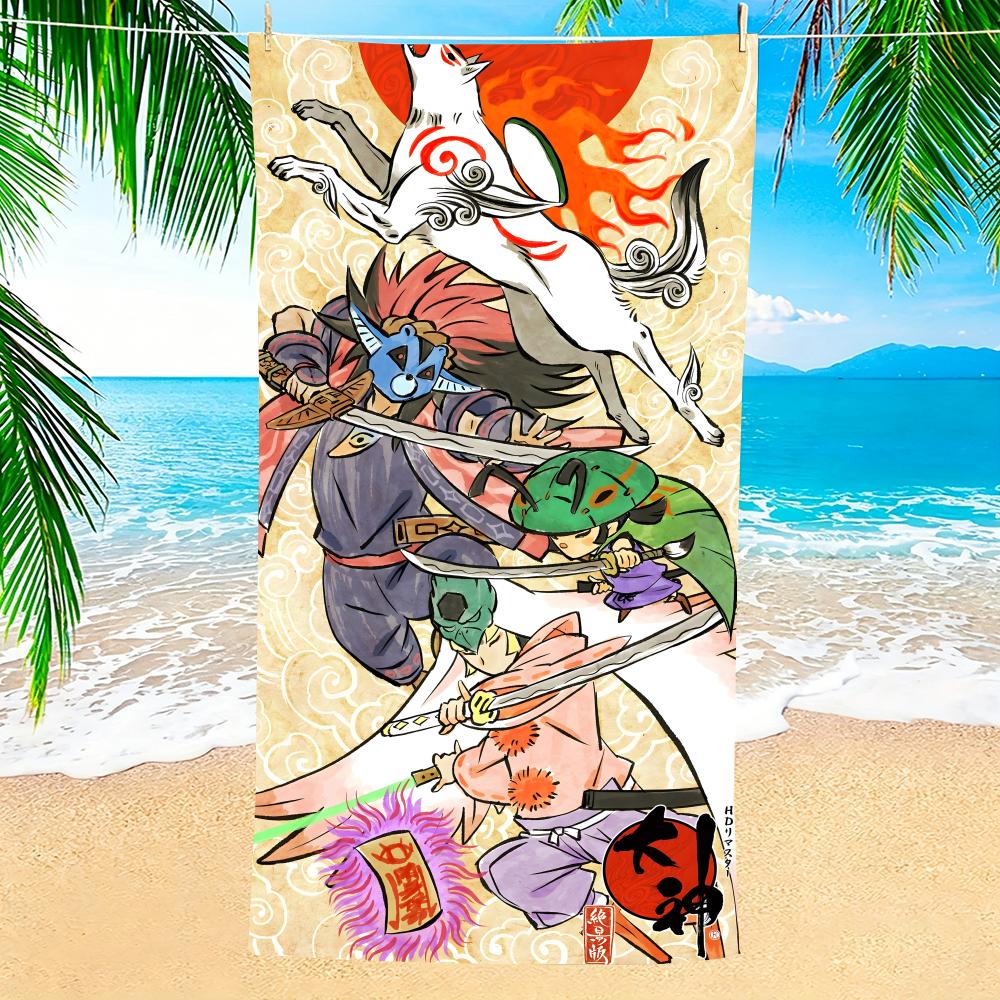 O-Okami-S Towel Microfiber Beach Towel, Quick-Dry, Sand-Free, Ultra-Fine Fiber, Super Soft.