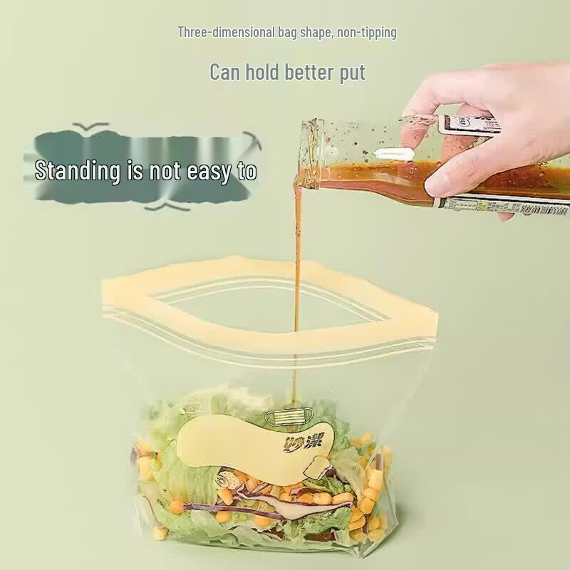 Miaojie Stand-Up Double Zipper Food Storage Bags