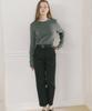 OURHOPE Belt Set Plain Cotton Pants - Black