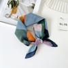 55 Cotton And Linen Headscarf Summer And Autumn Floral Silk Scarf Sweet Versatile Square Scarf Small Scarf Women'S Thin Decorative Silk Scarf