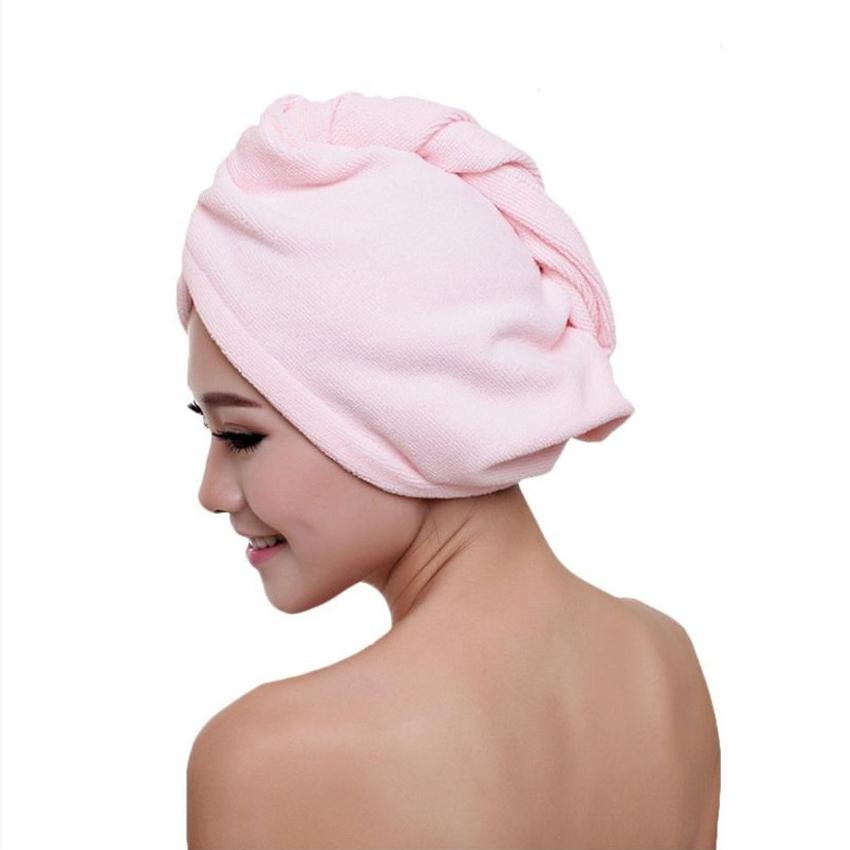 Mikrofaser Haar-Trockenhaube Schnelltrocknendes Handtuch Badewickeltuch Hut Magische Schnelltrocknende Frauen Haarwasch-Reinigungstuch Turban Badezimmerwerkzeug