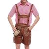 Bierfest Kostüm Bayerisches Herren Performance Kostüm Blumenbedruckter Latzhosen Anzug Set