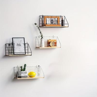 1pc Hanging Storage Shelf, Floating Shelf, Wall Mounted, Suitable for Bathroom, Living Room, Bedroom, Wall Decoration
