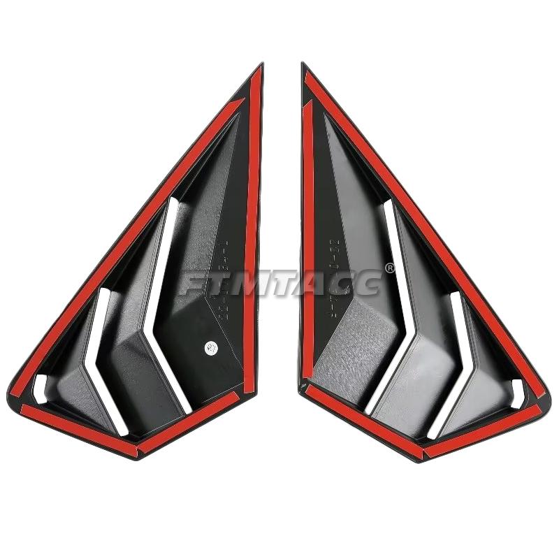 Obloane pentru jaluzele geamului din spate negru lucios pentru stilul mașinii, ornamente pentru capacul de ventilație pentru Ford Mondeo Fusion 2022 2023 ABS din fibră de carbon