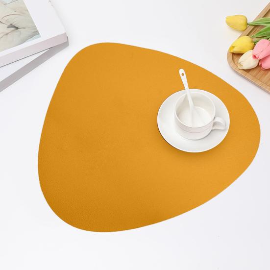 Western Placemat Color Oval Design Heat-resistant Easy To Clean Kitchen