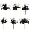 Artificial Maple Leaf Halloween Pumpkin Skull Black Maple Leaf Indoor Branch Decoration