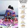 1PC KPOP Demon Hunters Blanket Lightweight Flannel Throw Blanket for Sofa, Bed, Travel, Camping, Livingroom, Office, Couch