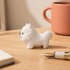 Nordic Style Decoration 3D Printing Dog Ornament, White Matte Texture Fluffy Figurine, Durable Playful Sculpture Mini Size Statue, for Home