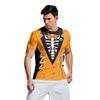 Summer New Halloween Skeleton Digital Printing Large Size Shirt Short Sleeve Couple Dress