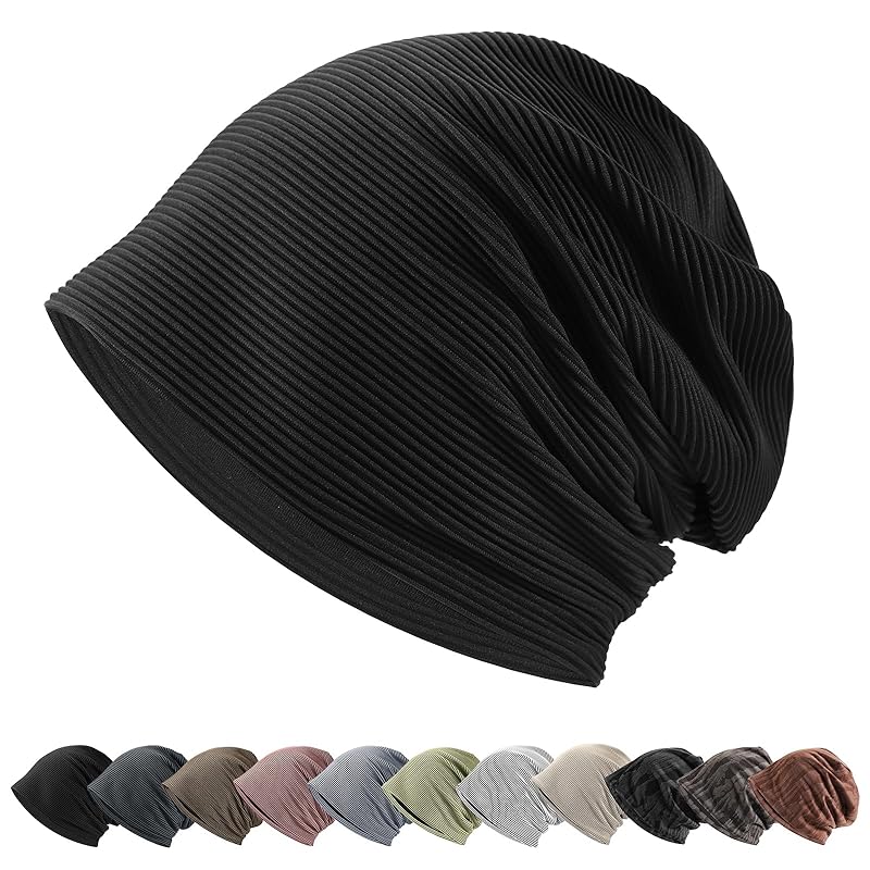 

[EAXGO] knit hat men s large size beanie hat medical hat cold weather hat knit cap care hat double structure Fashionable soft Zero feeling of