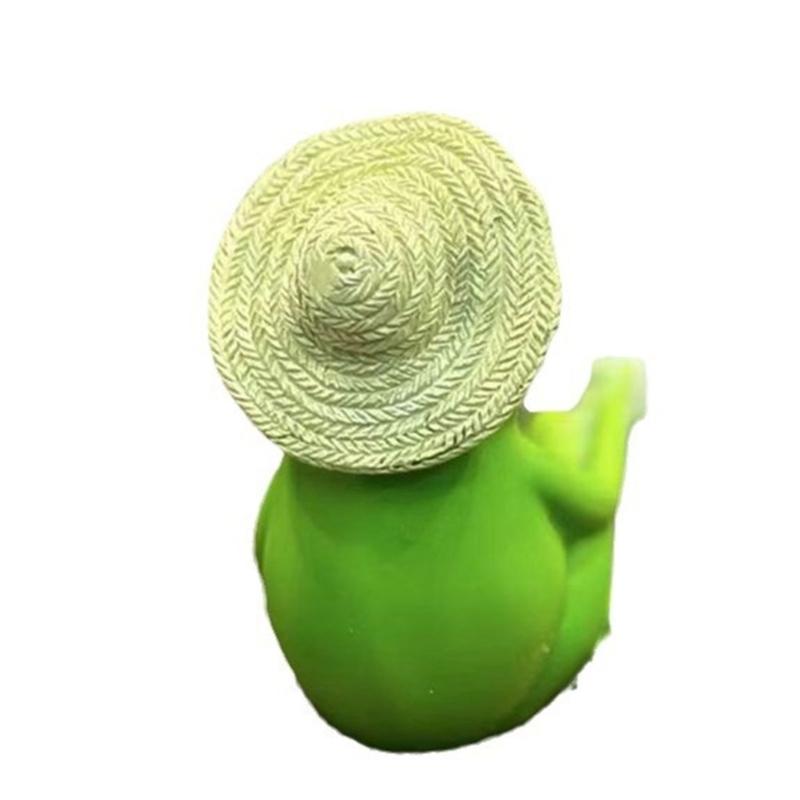 Funny Frogs Panda Fishing Statue for Garden Outdoor Decors Resins Animal Miniature Figurine Landscape Sculpture Ornament