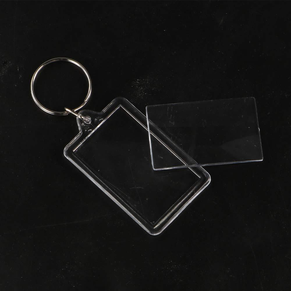 Transparenter Foto-Schlüsselanhänger, Schlüsselanhänger, Bilderrahmen, Schlüsselanhänger, trendiger leerer Rahmen, Schlüsselanhänger, Mädchen-Geschenk