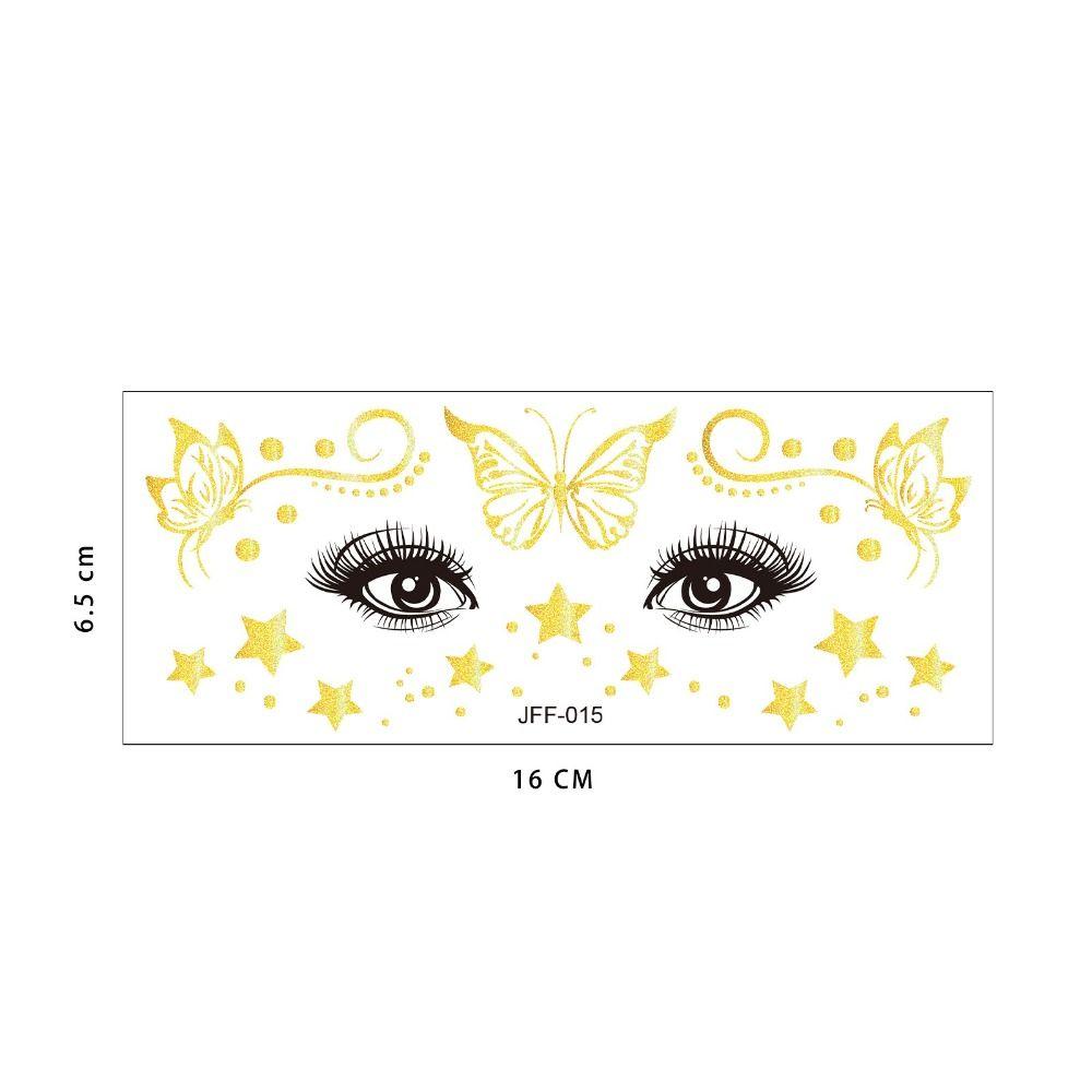 Waterproof Makeup Face Tattoo Glitter Stickers Freckle Sparkles Tattoo Festival Accessories