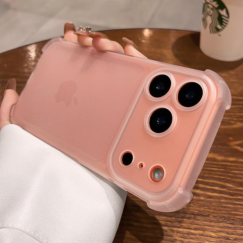 Eckige Airbag-Sturzschutz-Mattierte Handyhülle für iPhone 17 Pro Max - Vollständige Abdeckung, Präzise Passform für iPhone 16 & 15.