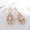 Fashion Alloy Water Drop Earrings For Women With Retro Luxe Design For Dinner Parties