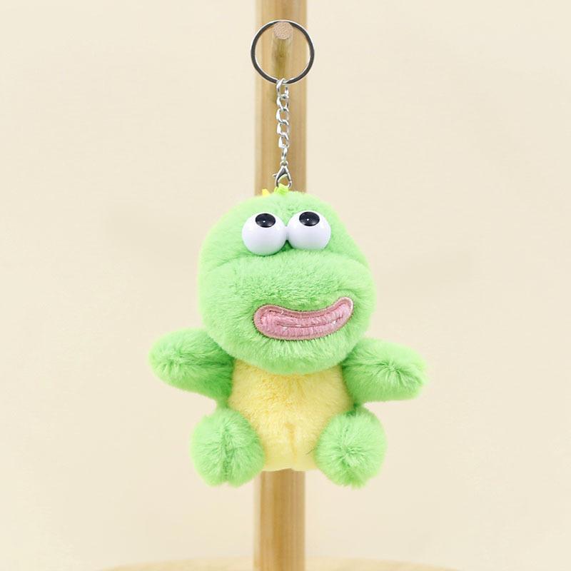

Green Dinosaur Lovely Plush Keychain For Couples Cute And Soft Bag Ornament GreenEyed Dinosaur