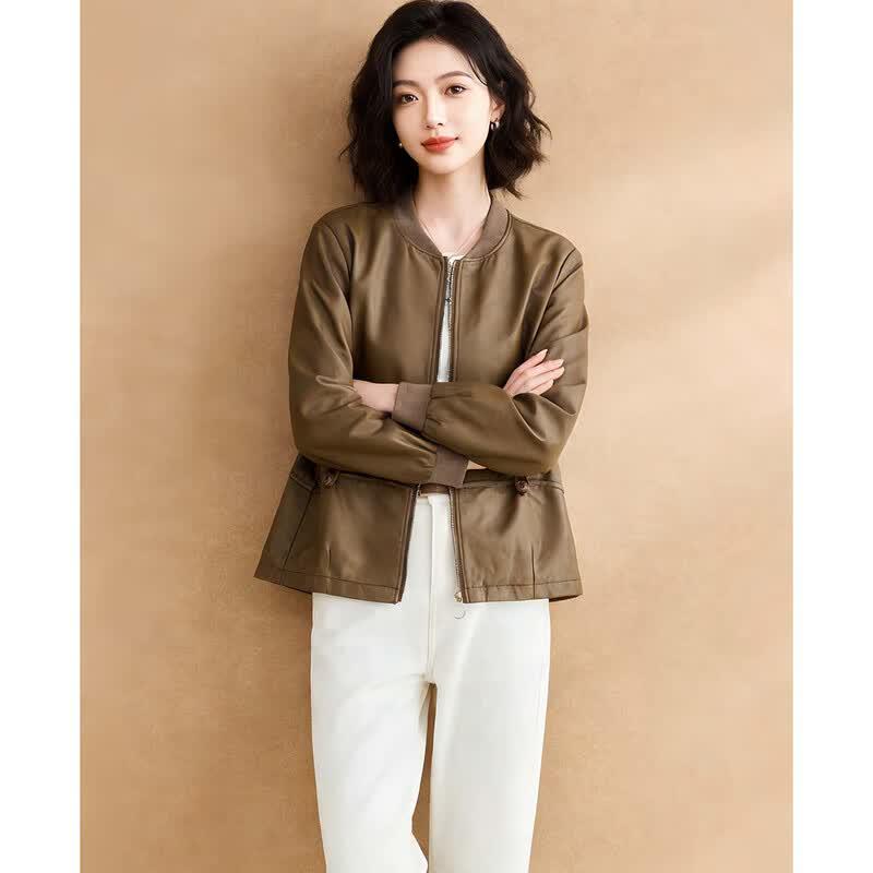 EST+II Women's Faux Leather Moto Jacket