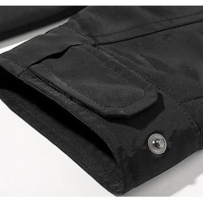 Spring Autumn Long Trench Thick Coat Men Fashion Hooded Windbreaker Black Overcoat Casual Winter Jackets