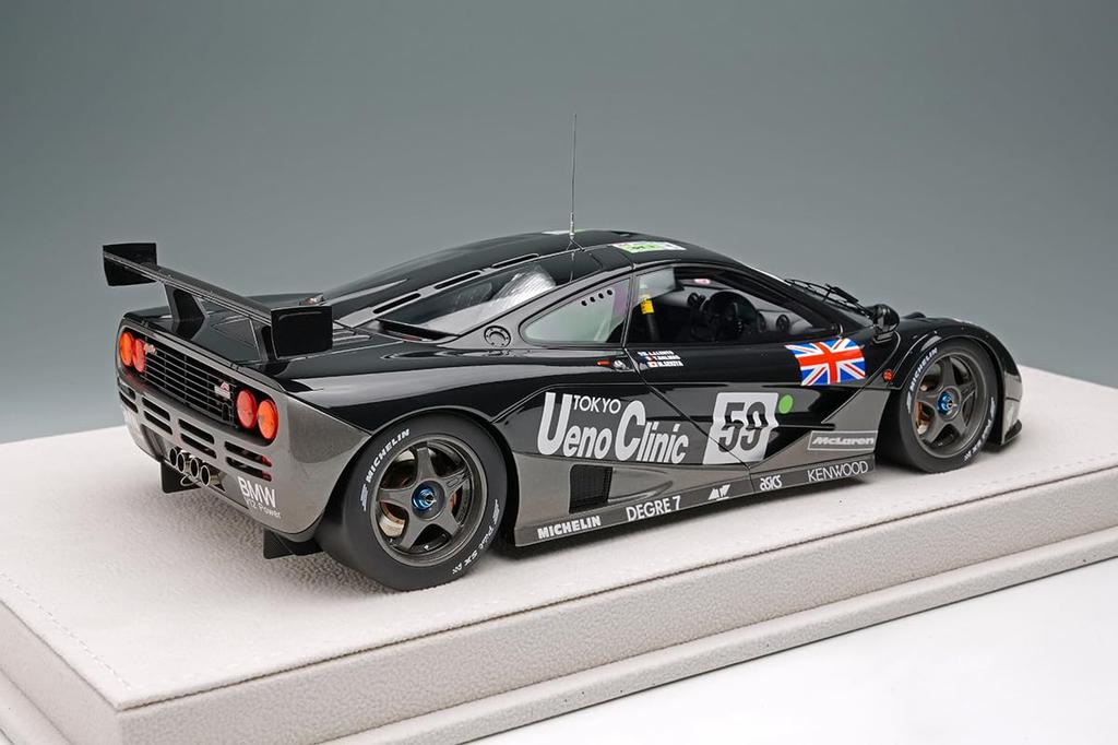Make Up EIDOLON Scale McLaren F1 GTR 01R 1995 Blue Black Gray Finished Model EML154 1/18 Metallic/Metallic